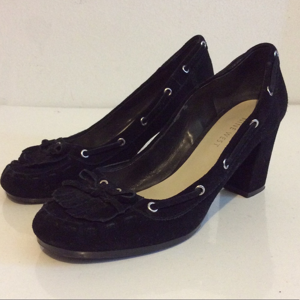Nine West suede heels size 6.5M black